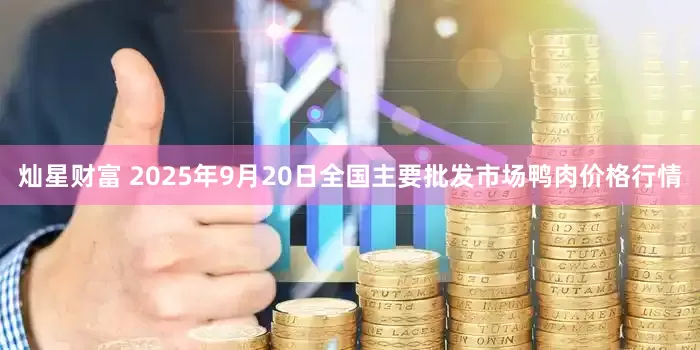 灿星财富 2025年9月20日全国主要批发市场鸭肉价格行情